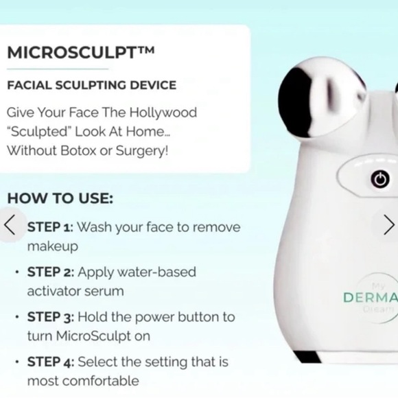 NIB My Derma Dream MicroSculpt Facial Sculpting Device (2nd Gen) & 3 Serums 30mL - Picture 12 of 13